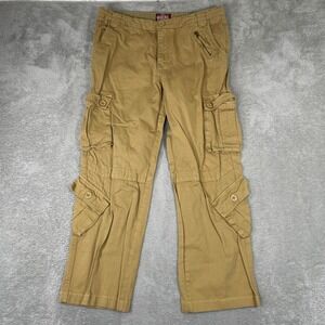 Matchstick Cargo Pants Mens 36x29 Tan Khaki Multi Pocket Utility Workwear Skater
